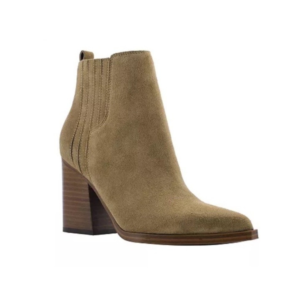 Marc Fisher Oshay Pointed Toe Booties in Brown Suede Size 11M NWOB